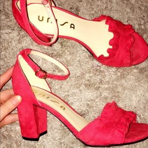 Red Suede Heels